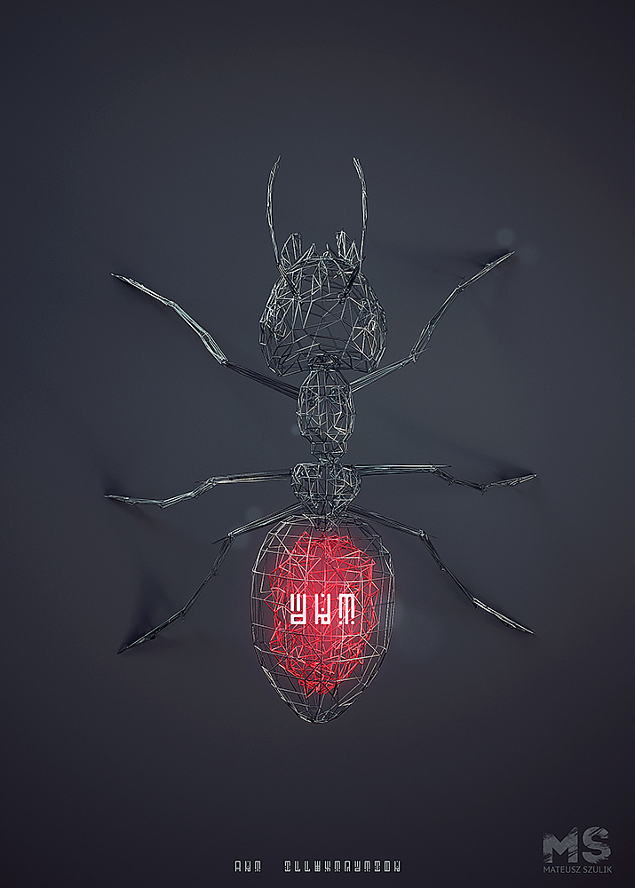 WIRES，originality，animal，Low polygon，Digital art，