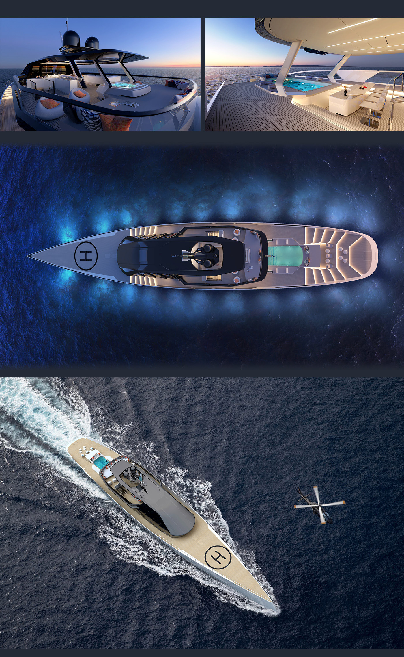 product design，industrial design，yacht，3D visualization，Digital art，