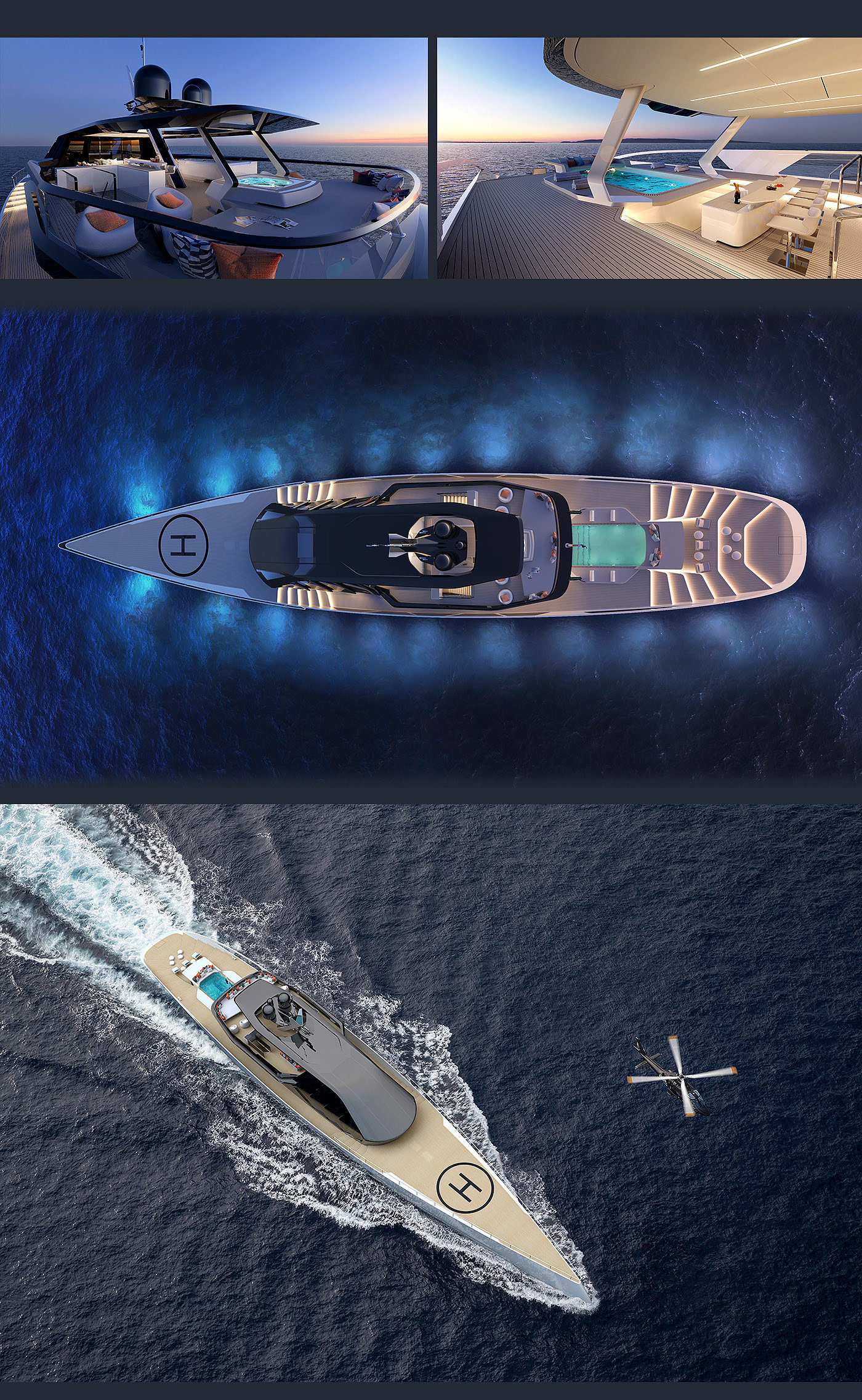 product design，industrial design，yacht，3D visualization，Digital art，