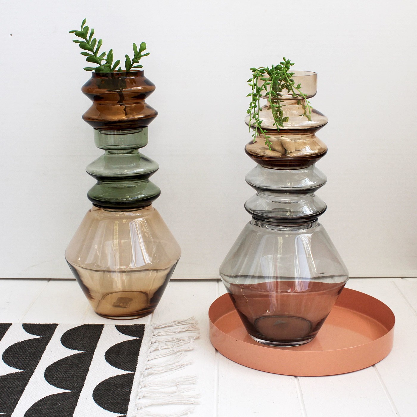 2018 red dot design concept award，Stackable Vase，Glass，vase，split，