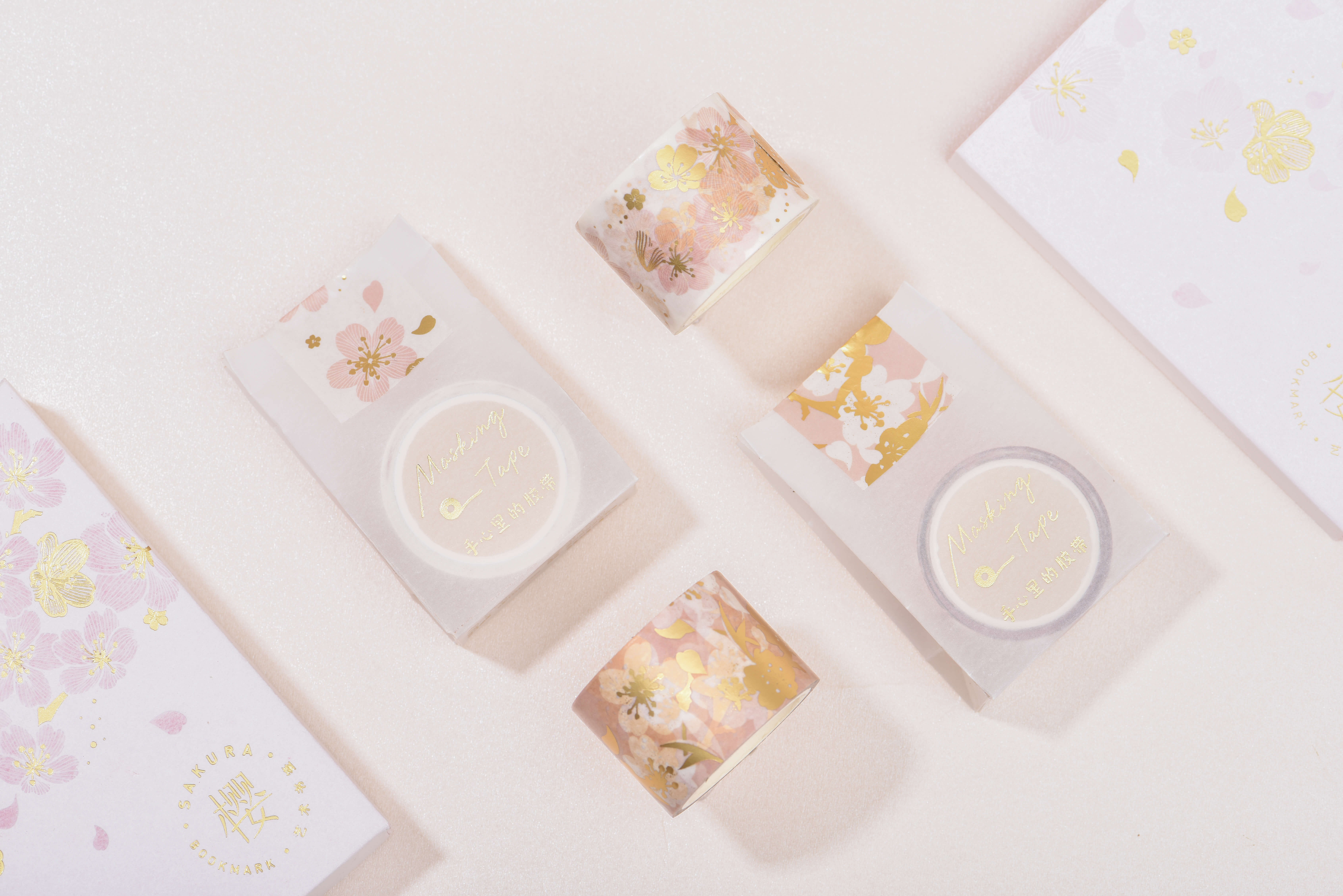 adhesive tape，cherry blossoms，Design，gilding，