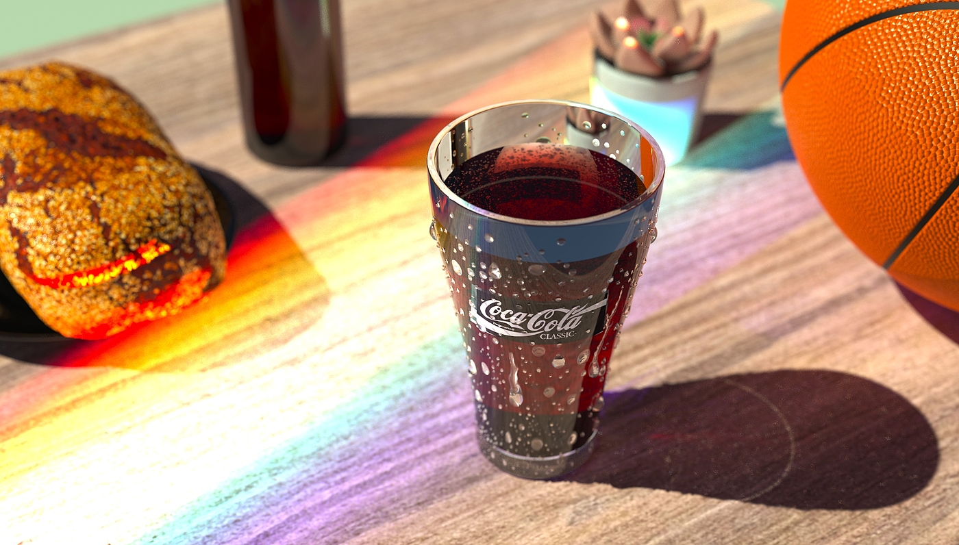 keyshot，Render，course，summer，cola，outdoors，glass，Water drop，