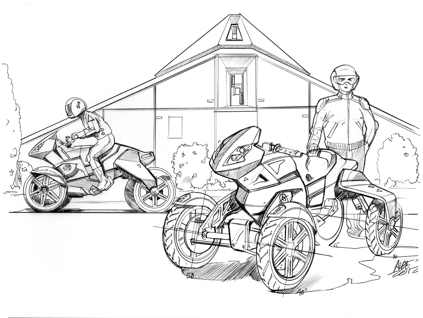 industrial design，Intelligent technology，Concept Car，design sketch，