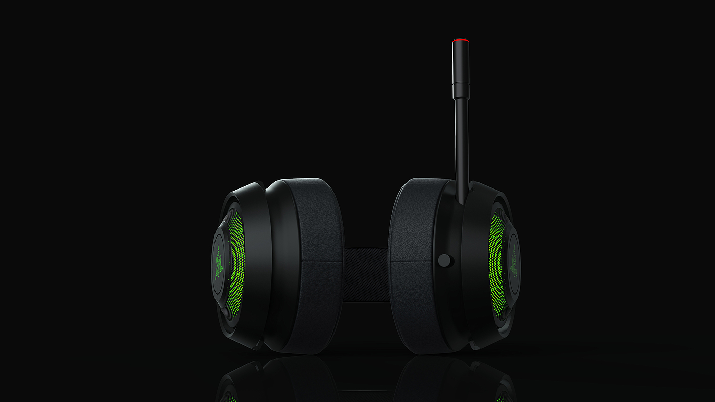 keyshot9，雷蛇耳机，头戴耳机，耳机渲染，工业设计，数码智能，3C产品，