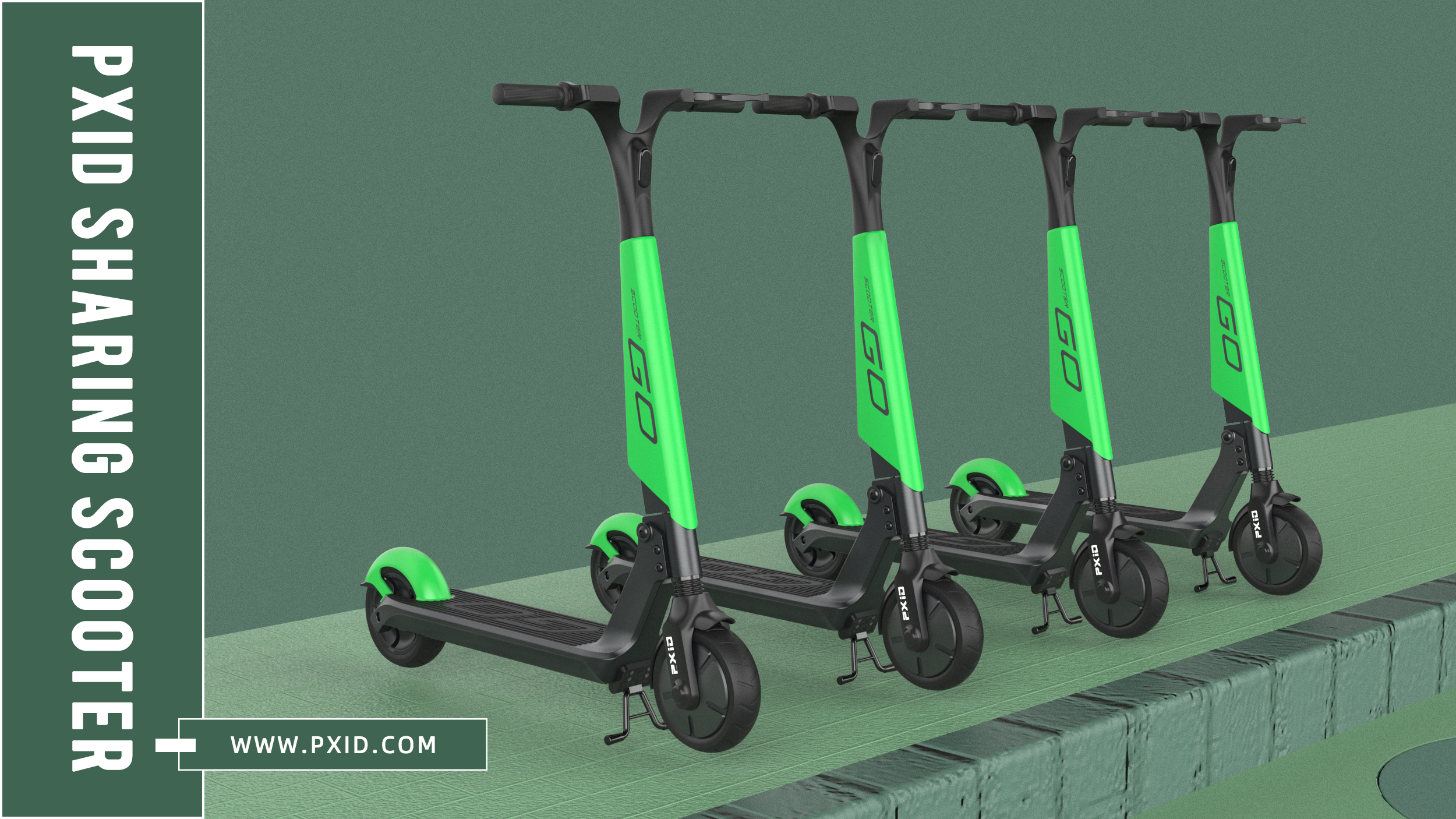 Shared scooter，Scooter，Electric scooter，Scooter design，Electric vehicle design，Vehicle design，industrial design，