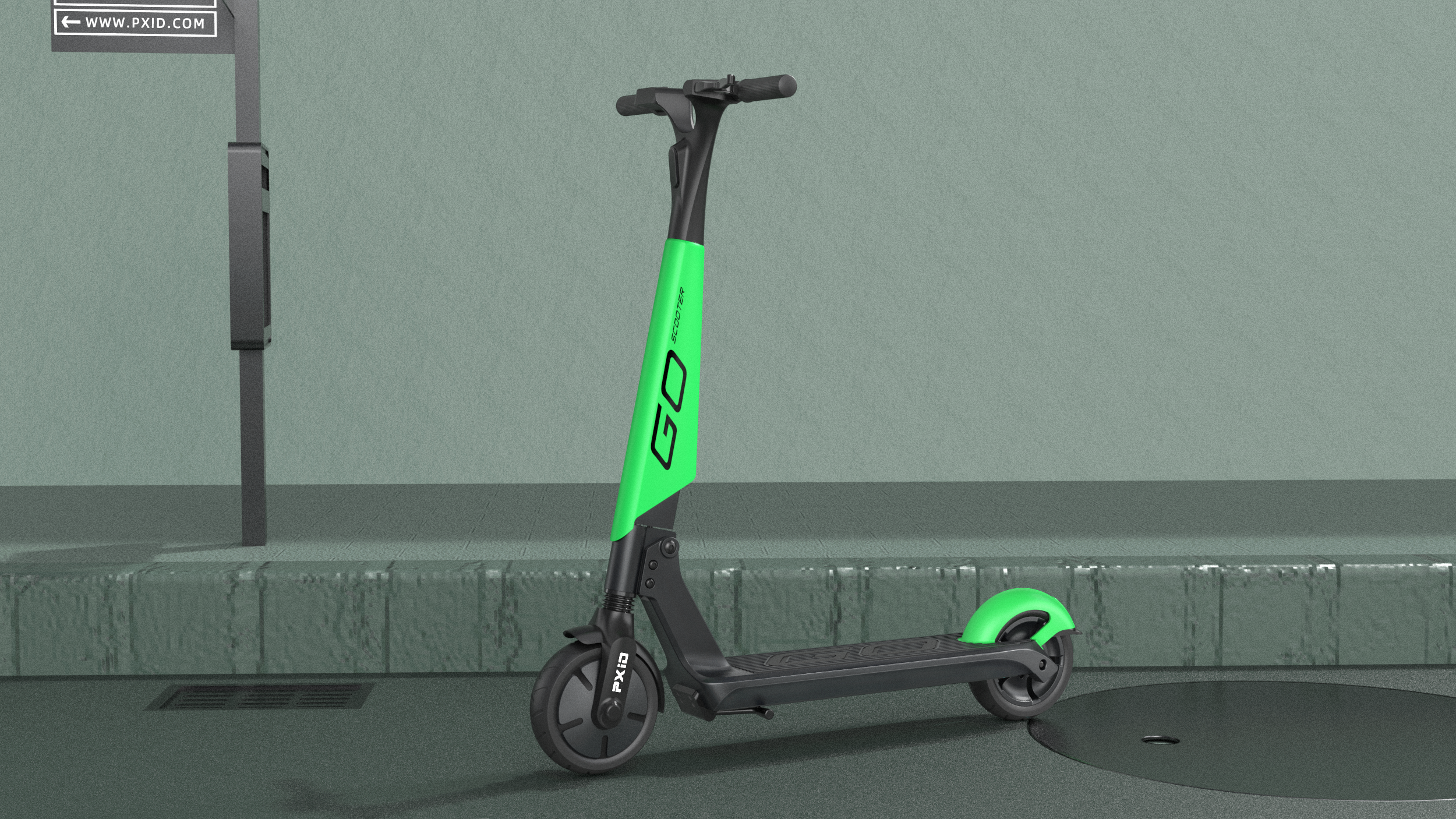 Shared scooter，Scooter，Electric scooter，Scooter design，Electric vehicle design，Vehicle design，industrial design，