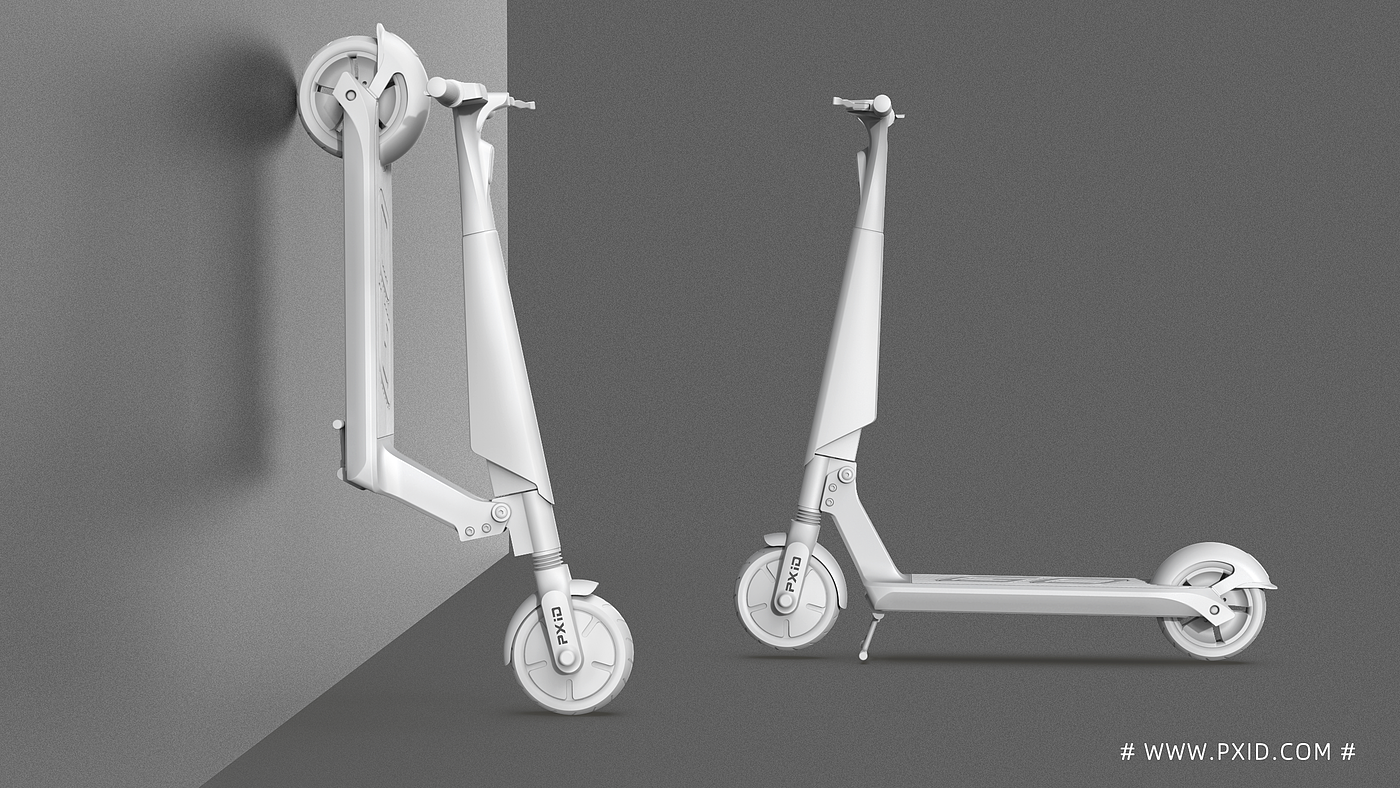 Shared scooter，Scooter，Electric scooter，Scooter design，Electric vehicle design，Vehicle design，industrial design，