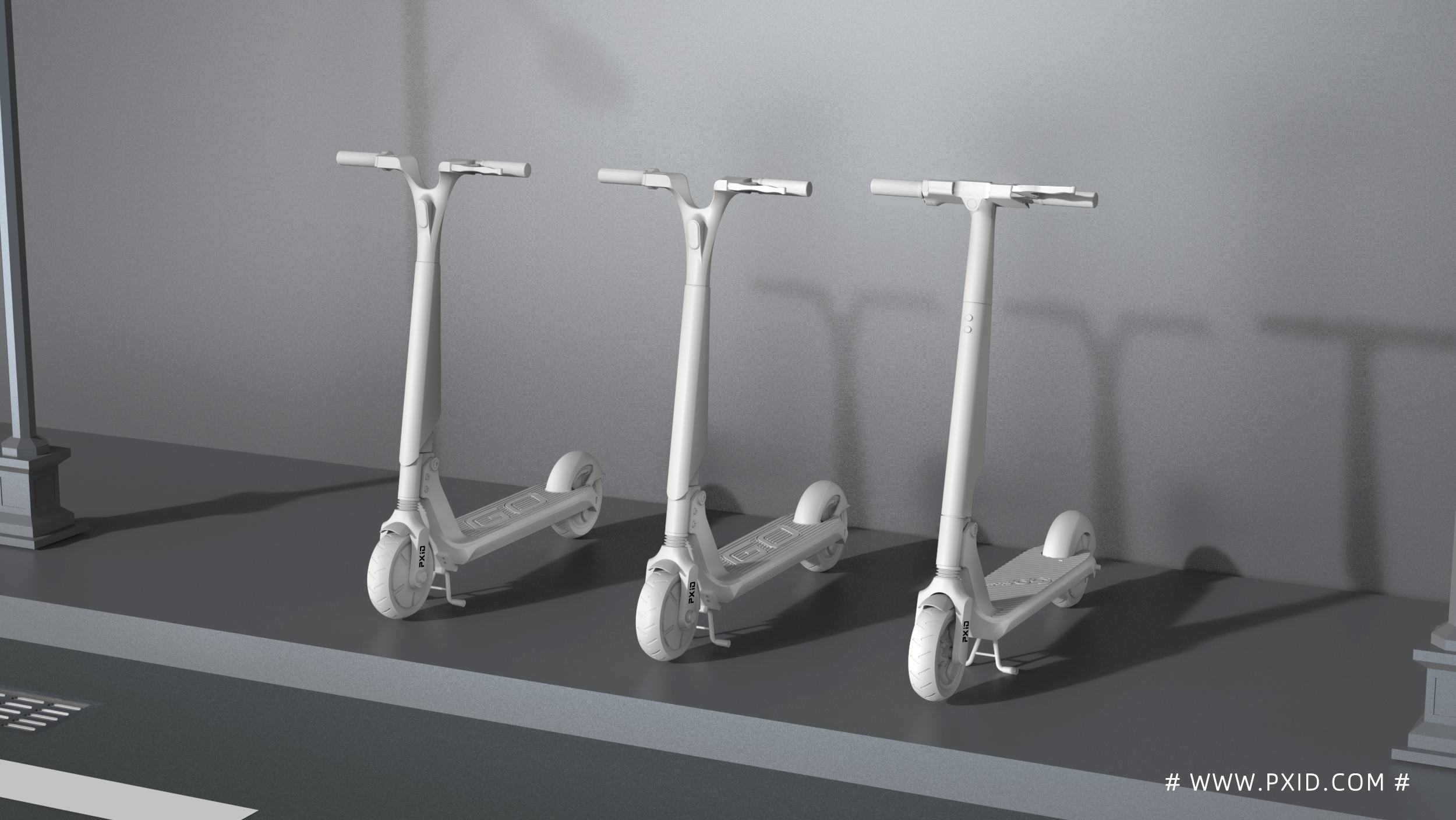 Shared scooter，Scooter，Electric scooter，Scooter design，Electric vehicle design，Vehicle design，industrial design，