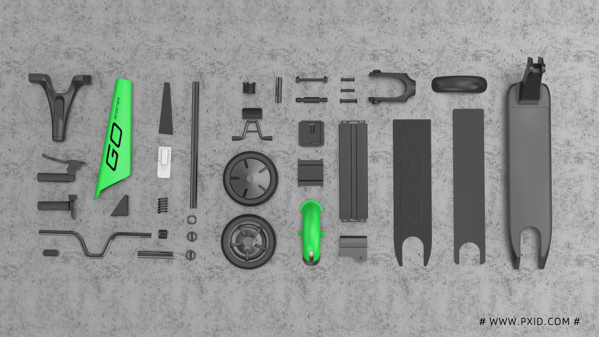 Shared scooter，Scooter，Electric scooter，Scooter design，Electric vehicle design，Vehicle design，industrial design，