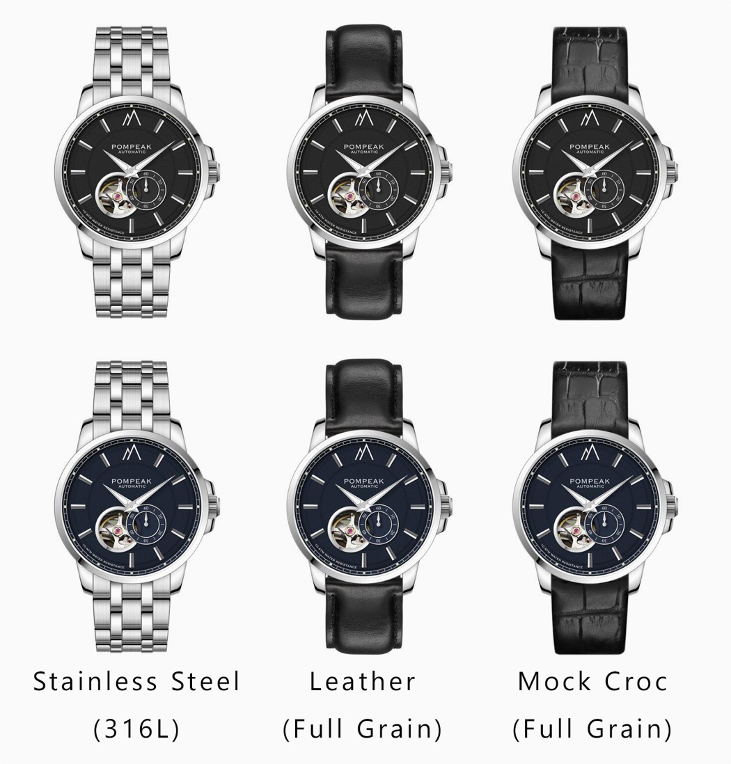 Pompeak，Wrist watch，Mechanical watch，