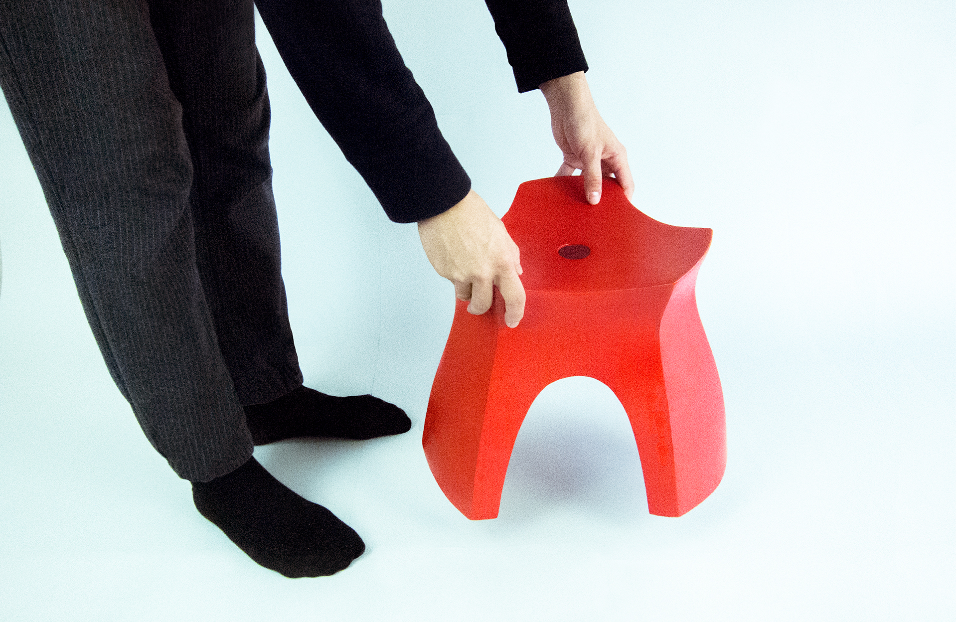 Jason Juan Lu，Yuan Stool，Round stool，gules，furniture design ，