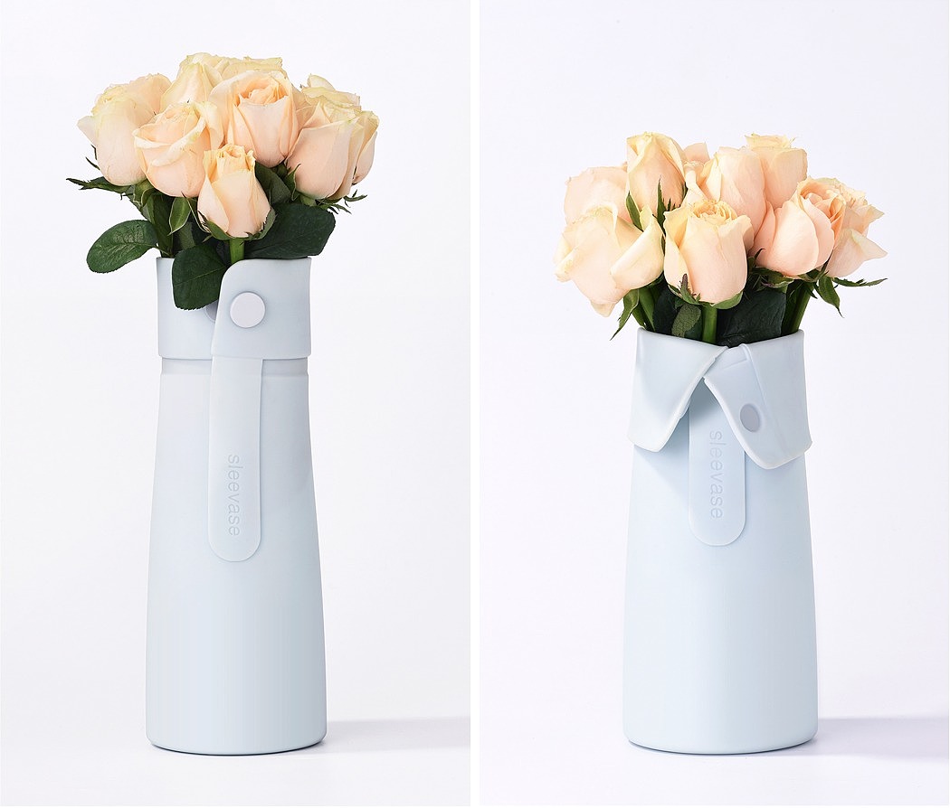 花瓶，白色，Weihan He，Sleevase，