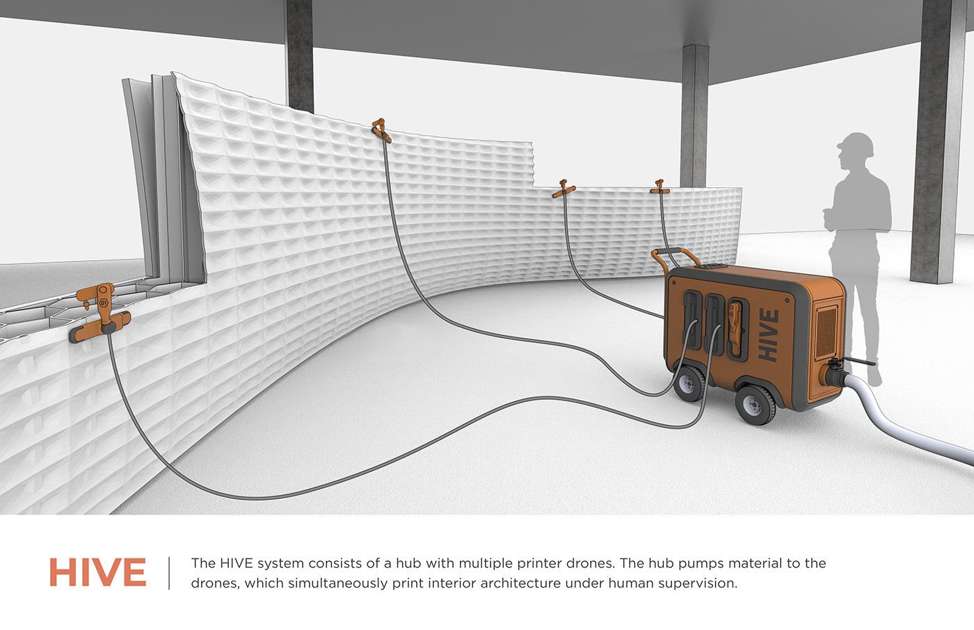 3D printing，Architecture，Material Science，concept，indoor，