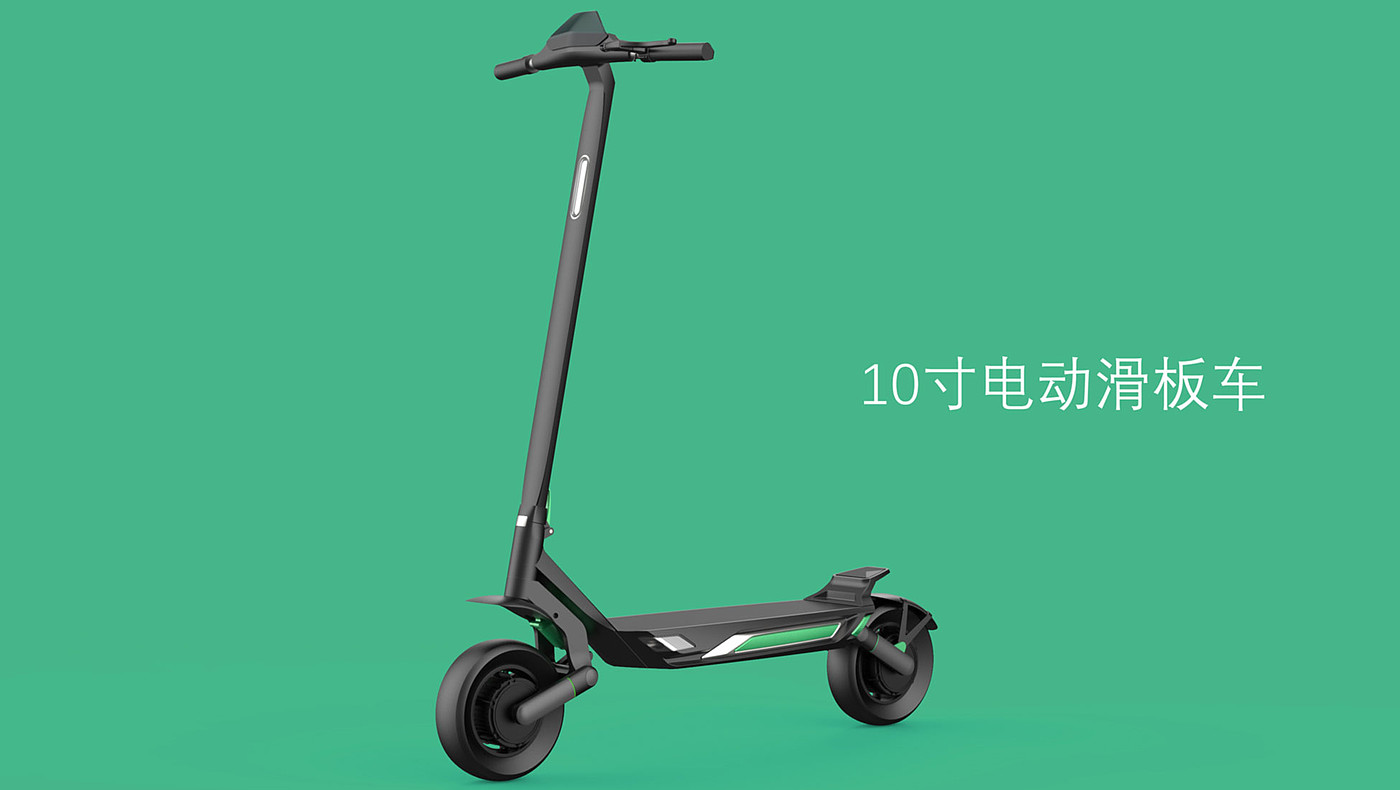 Scooter，Electric scooter，Scooter design，Electric vehicle design，industrial design，Vehicle design，Design of transportation tools，Scooter，