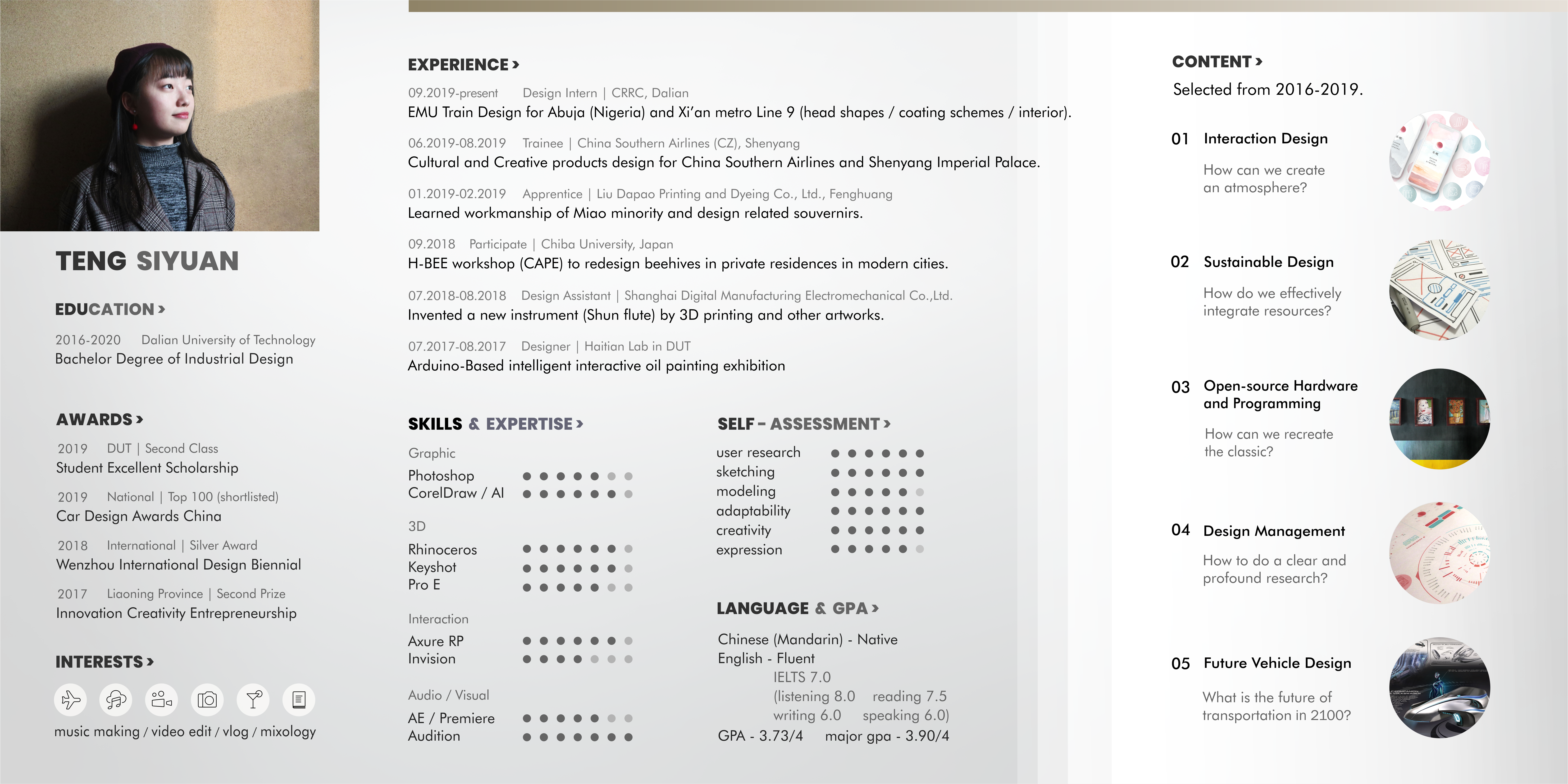 industrial design，Interaction design，ux，Study abroad application，Service design，