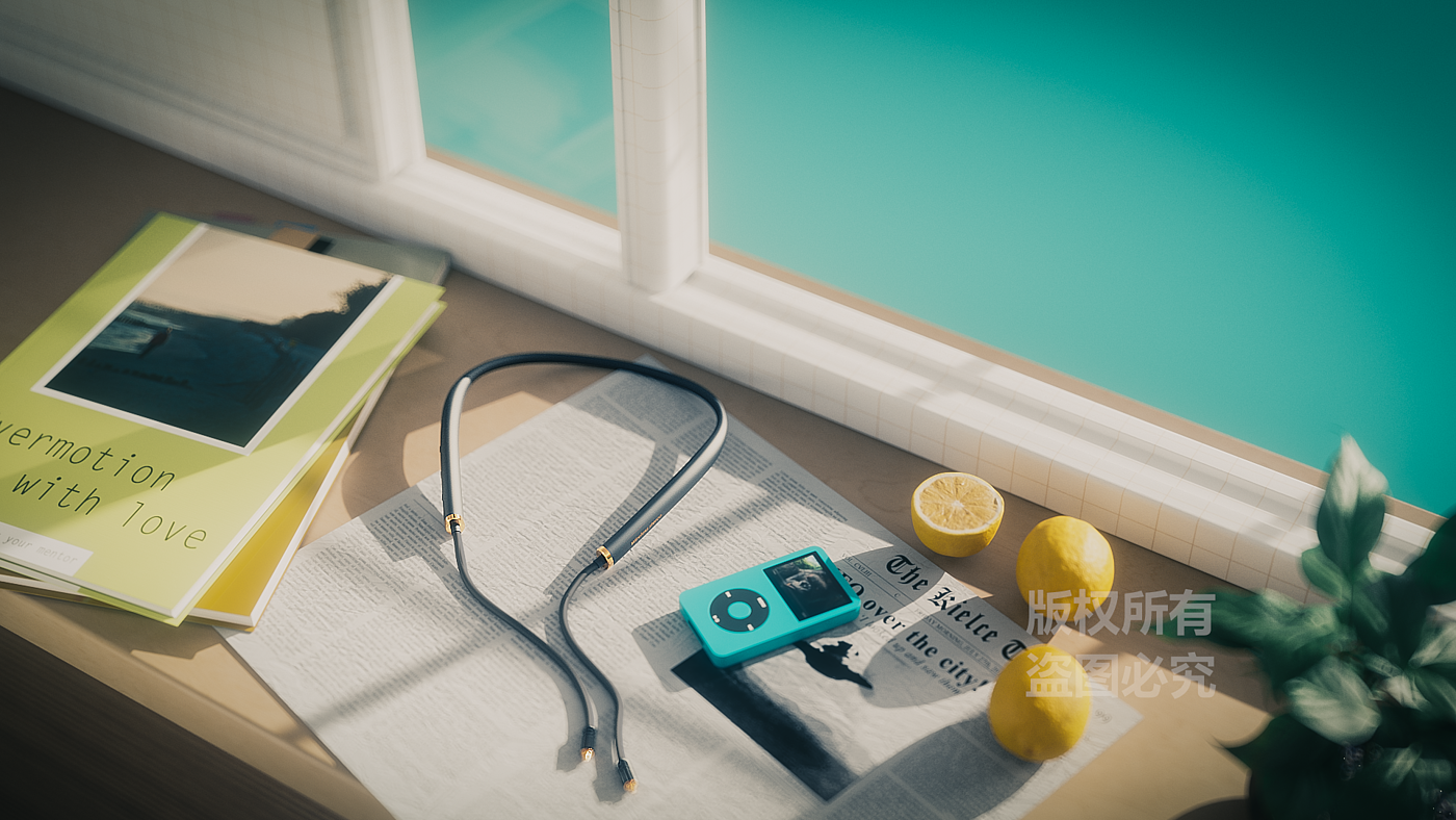 headset，3D rendering，c4d，Redshift，