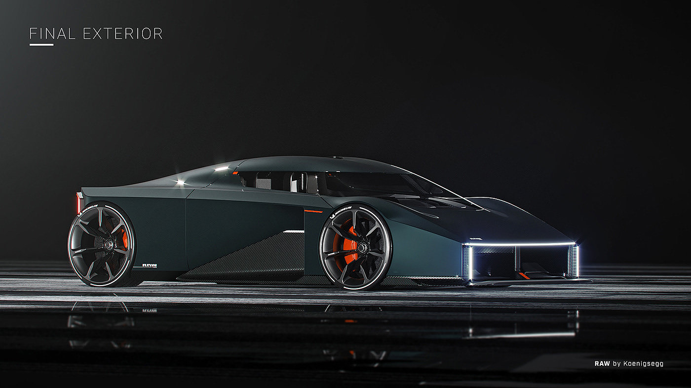 vehicle，automobile，conceptual design，RAW，aerodynamics，Sports car，