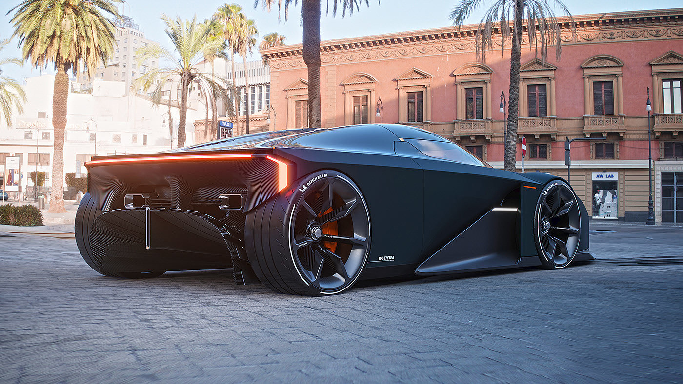 vehicle，automobile，conceptual design，RAW，aerodynamics，Sports car，