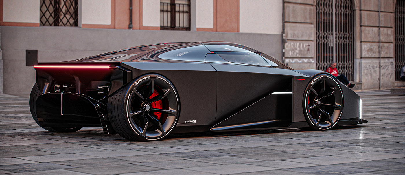 vehicle，automobile，conceptual design，RAW，aerodynamics，Sports car，