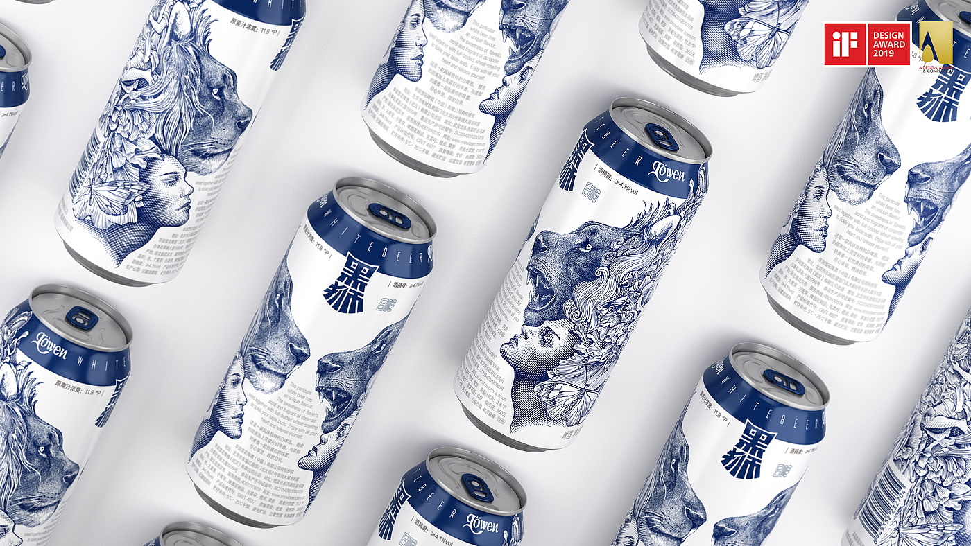 Illustration，Beer packaging design，Snow Beer，Engraving，