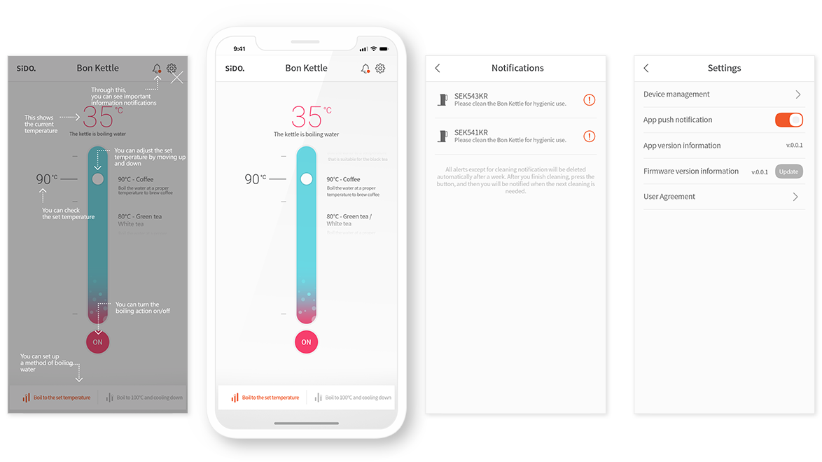 Modern aesthetics，Electric kettle，IOT，Bluetooth，application program，Modern aesthetics，