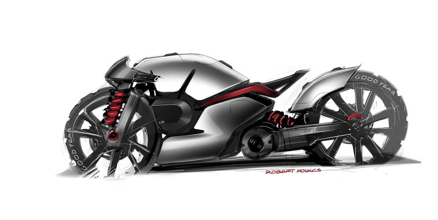 motorcycle，automobile，engine，sketch，