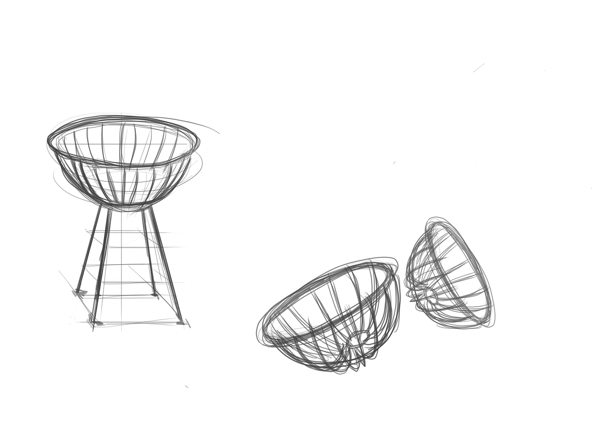 Coffee table，Marble，Basket，