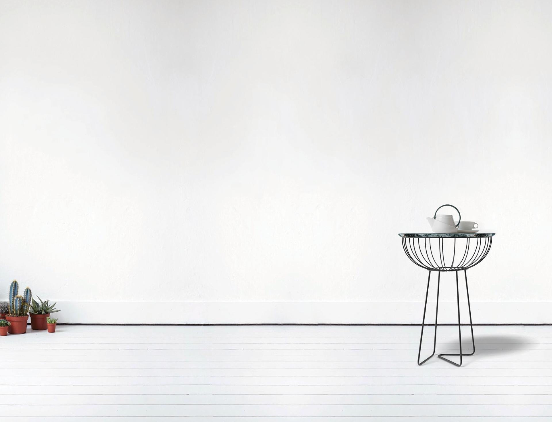 Coffee table，Marble，Basket，