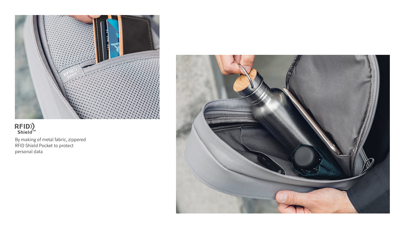 knapsack，Guard against theft，Arc，industrial design，product design，fashion，