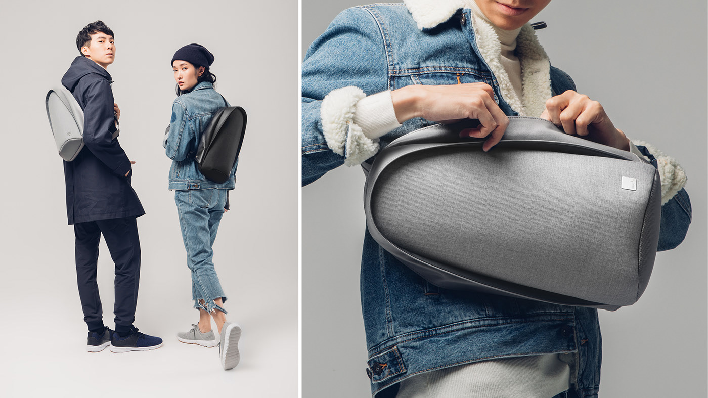 knapsack，Guard against theft，Arc，industrial design，product design，fashion，