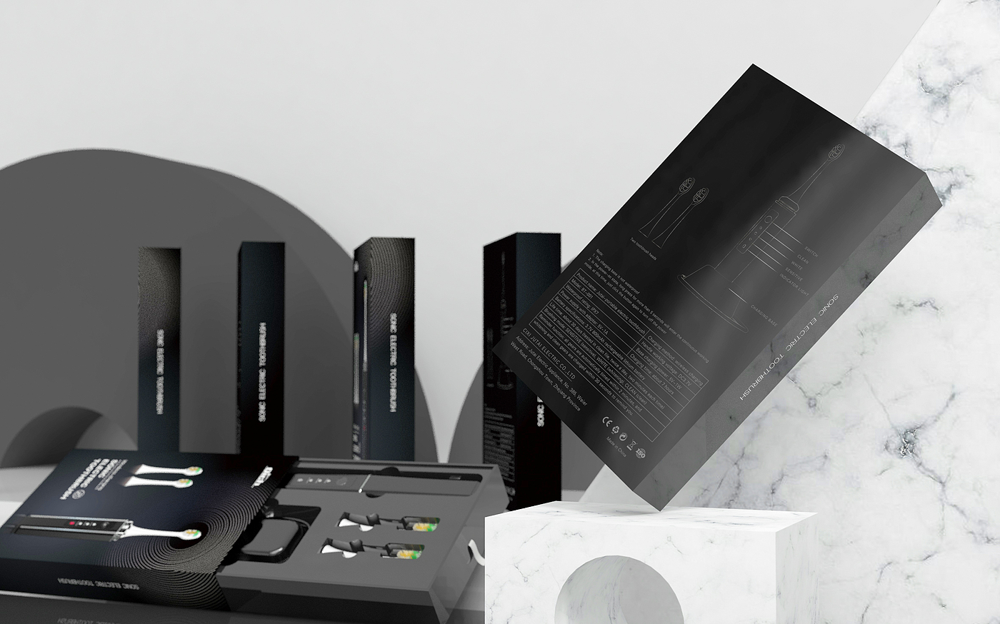 Packaging design of electric toothbrush，