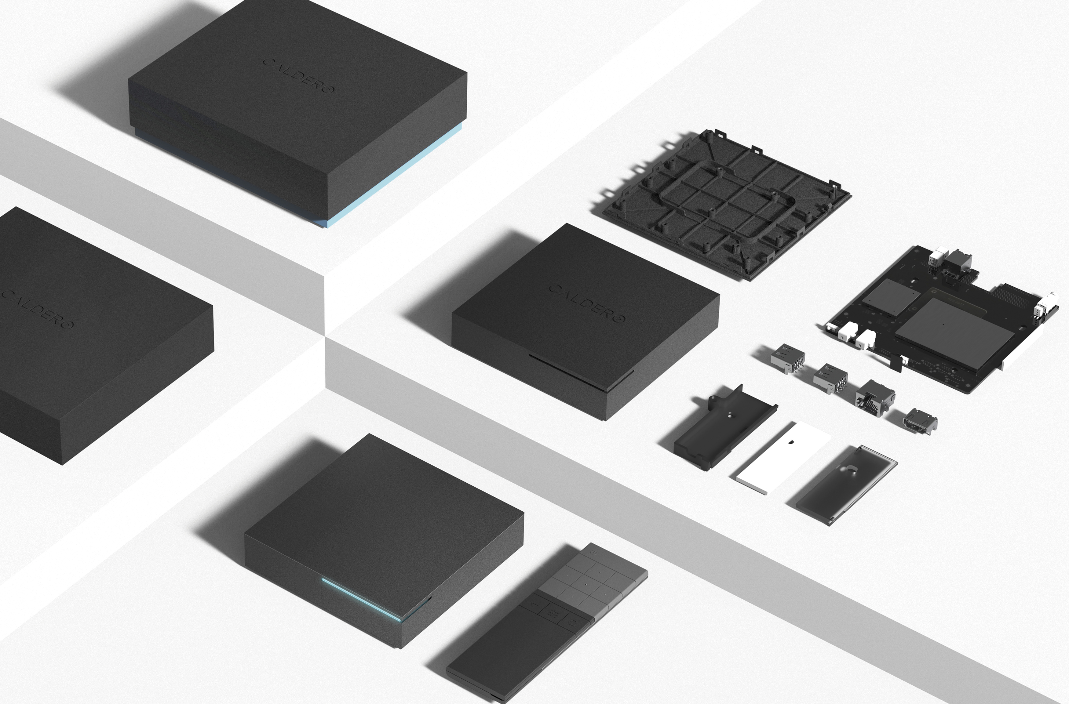 2018 red dot design concept award，Edge TV Box，black，Edge TV box，