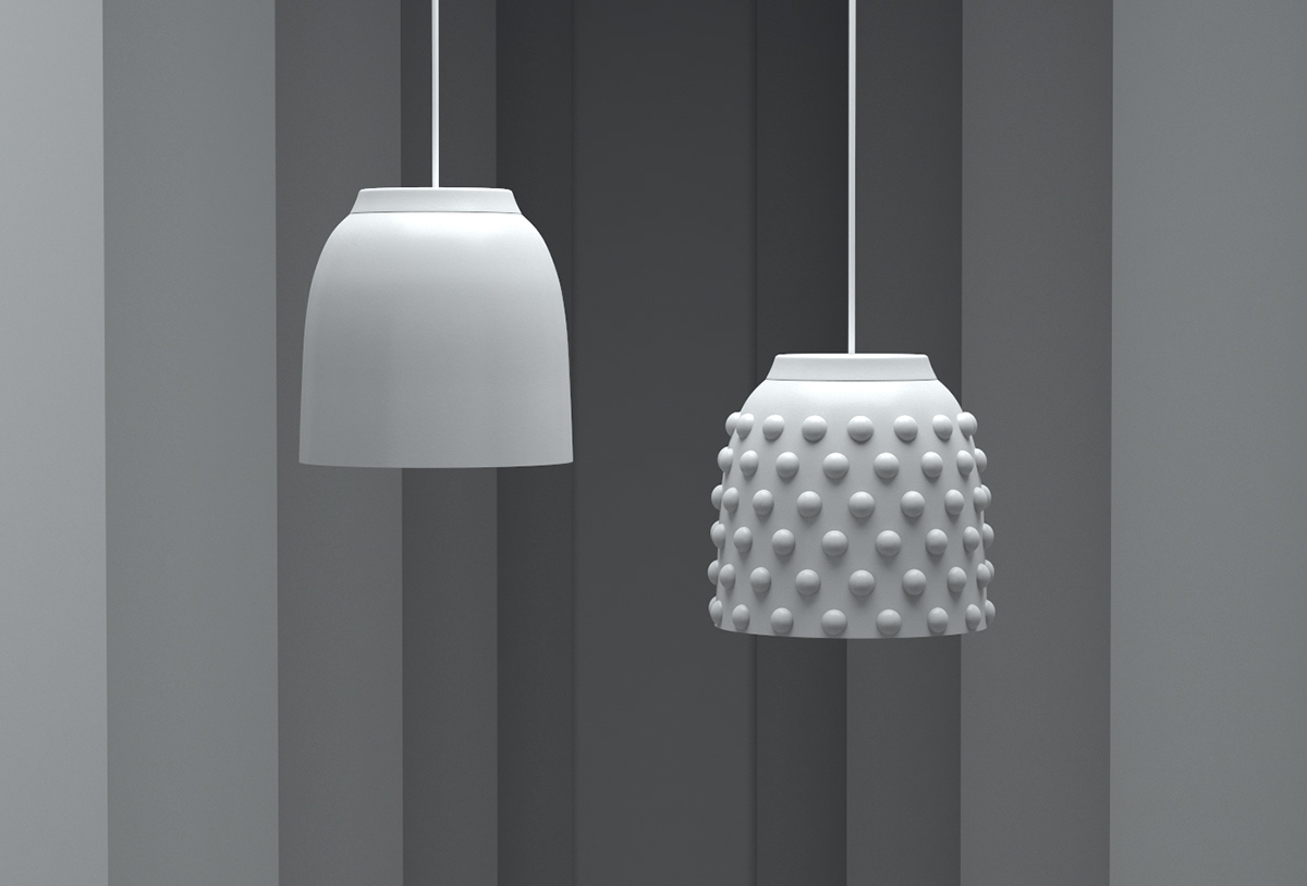 Julia Kononenko，touch，lamps and lanterns，ceramics，black，white，