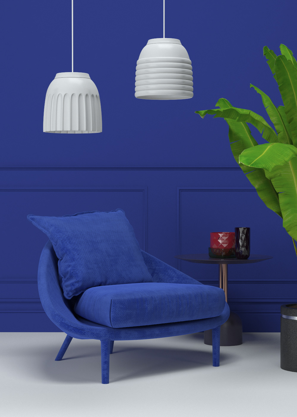 Julia Kononenko，touch，lamps and lanterns，ceramics，black，white，