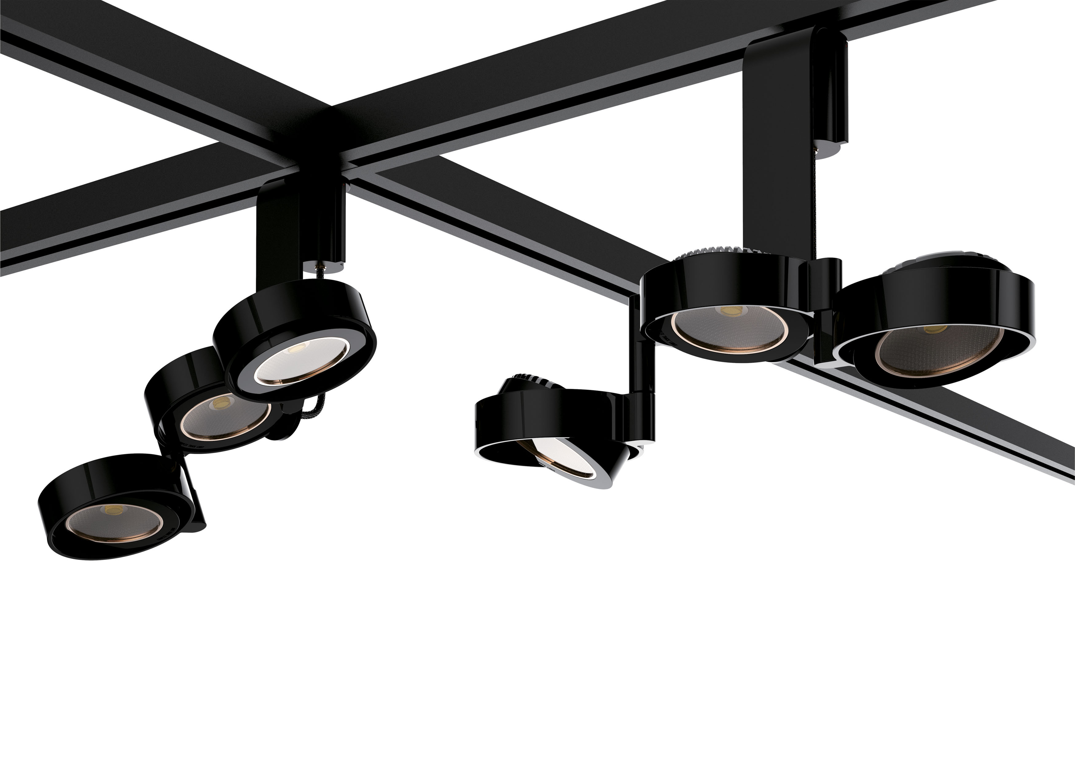 2018 red dot design concept award，Deformation Track，Deformed track lamp，Lighting，lighting，black，