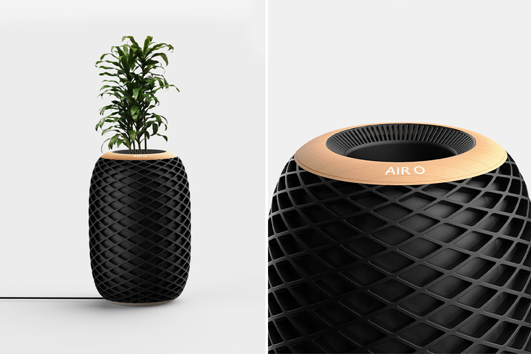 Sheng-Wen Wang，Air O，air cleaner，Potted plants，black，pineapple，intelligence，