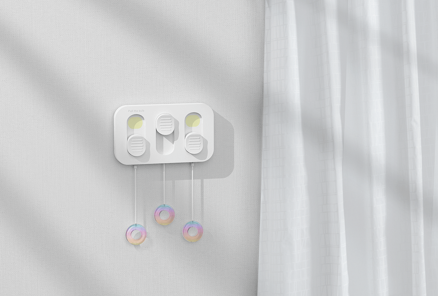 Hyunjae Tak，Pull the bulb，Lamp switch，white，decorate，