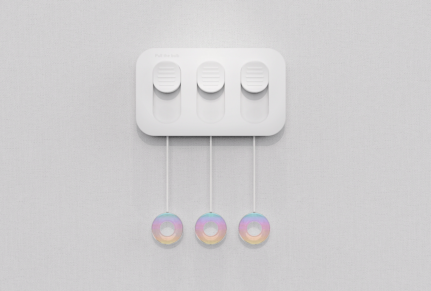 Hyunjae Tak，Pull the bulb，Lamp switch，white，decorate，