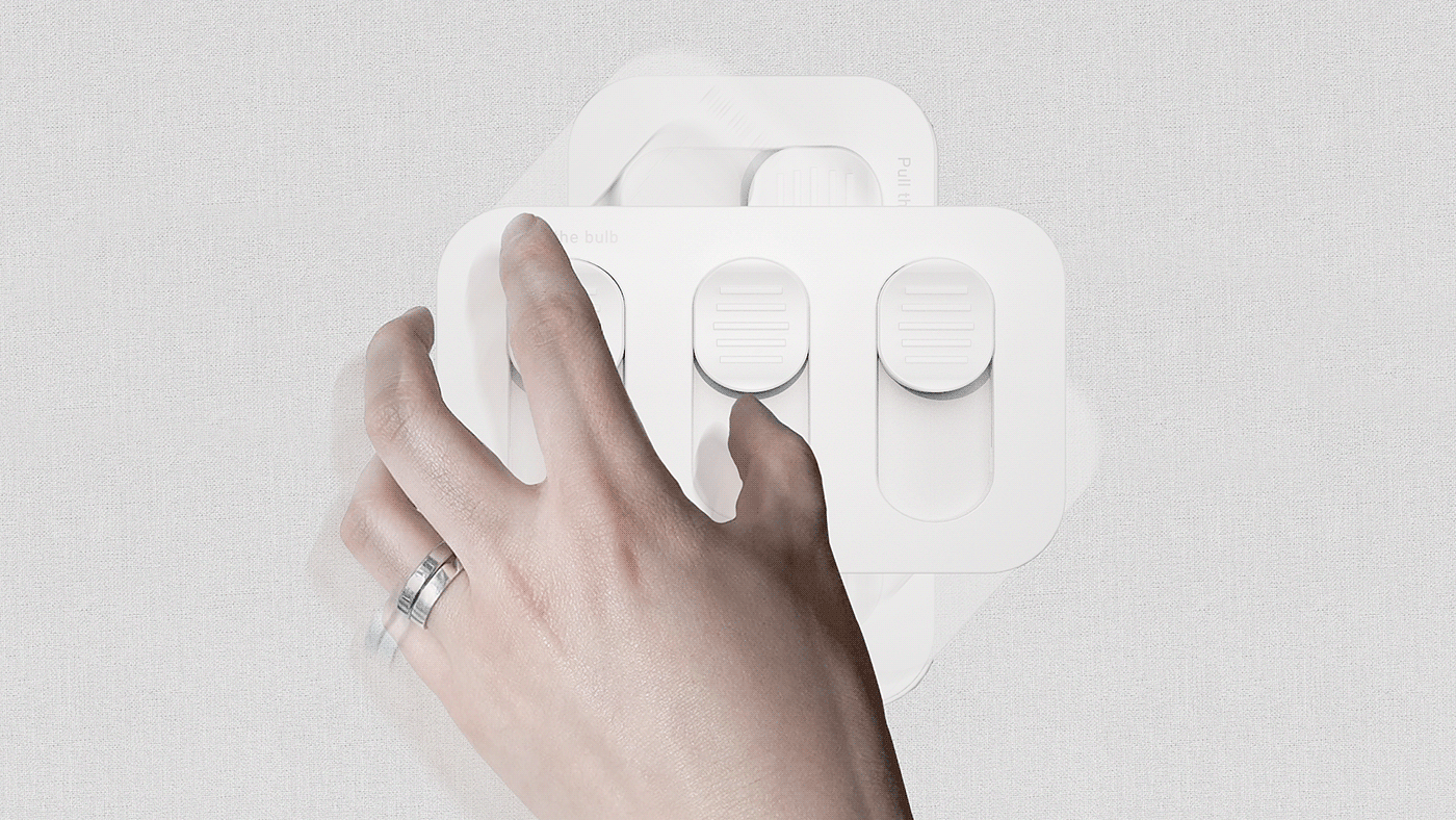 Hyunjae Tak，Pull the bulb，Lamp switch，white，decorate，