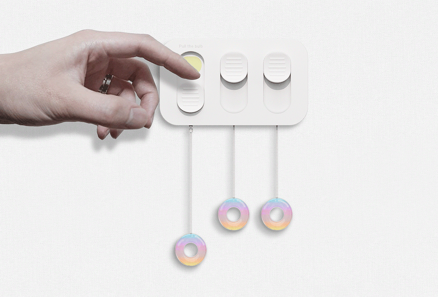 Hyunjae Tak，Pull the bulb，Lamp switch，white，decorate，