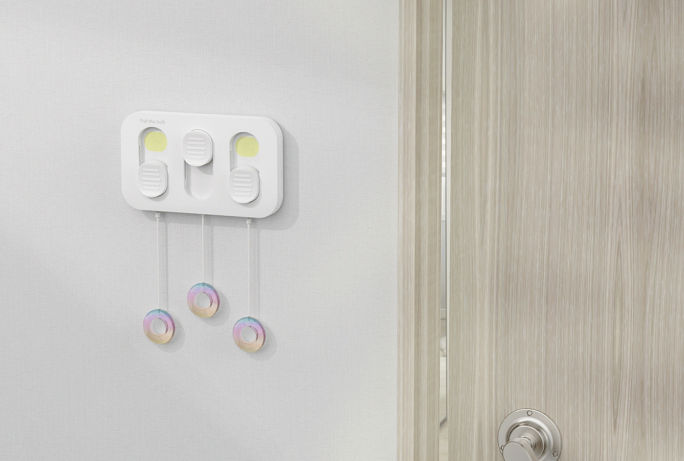 Hyunjae Tak，Pull the bulb，Lamp switch，white，decorate，