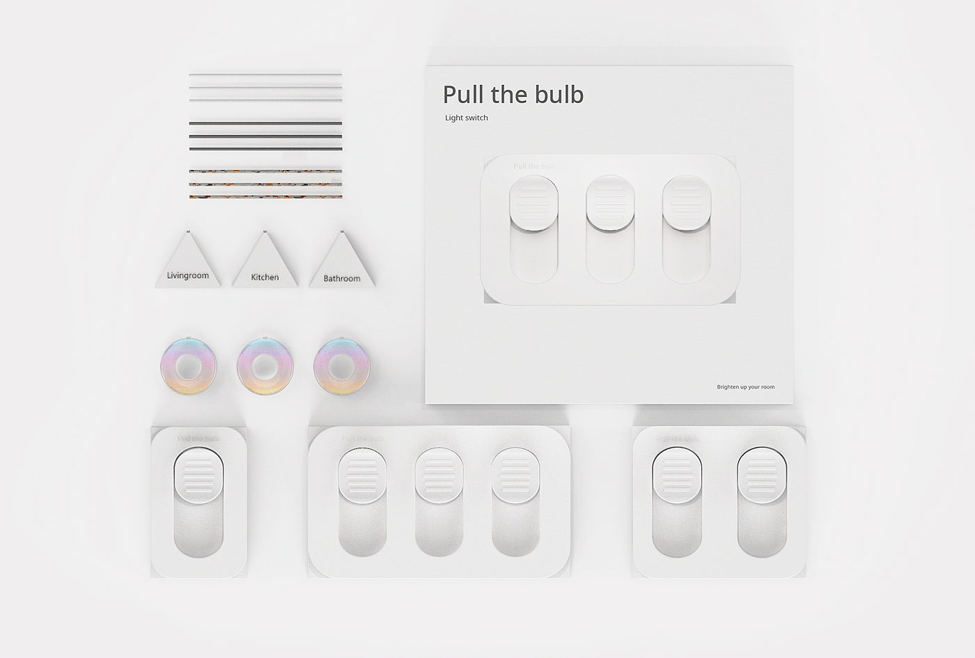 Hyunjae Tak，Pull the bulb，Lamp switch，white，decorate，