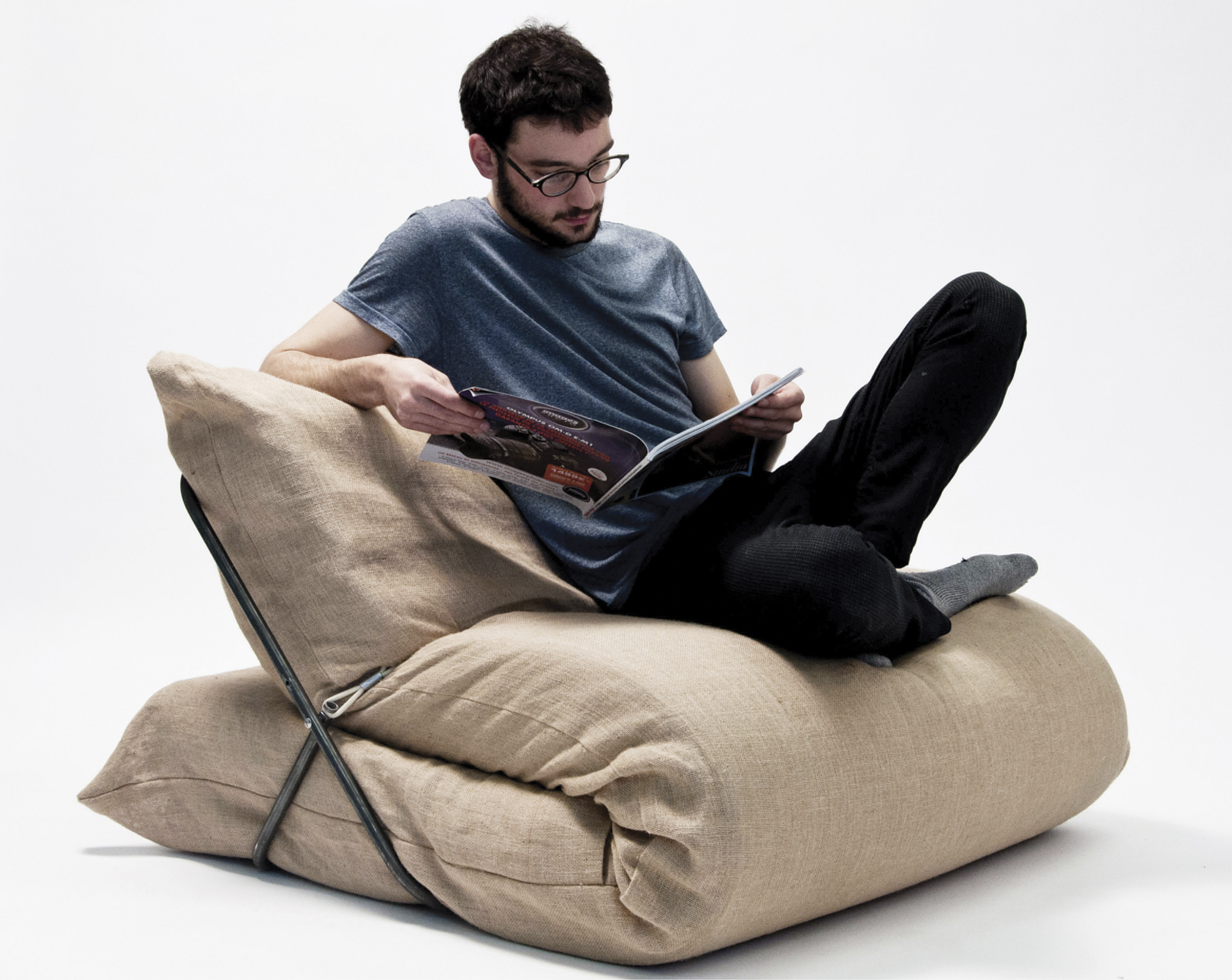 2018 red dot design concept award，SHO，sofa，Sofa bed，Metal frame，The latex mattress，Minimalist，fold，