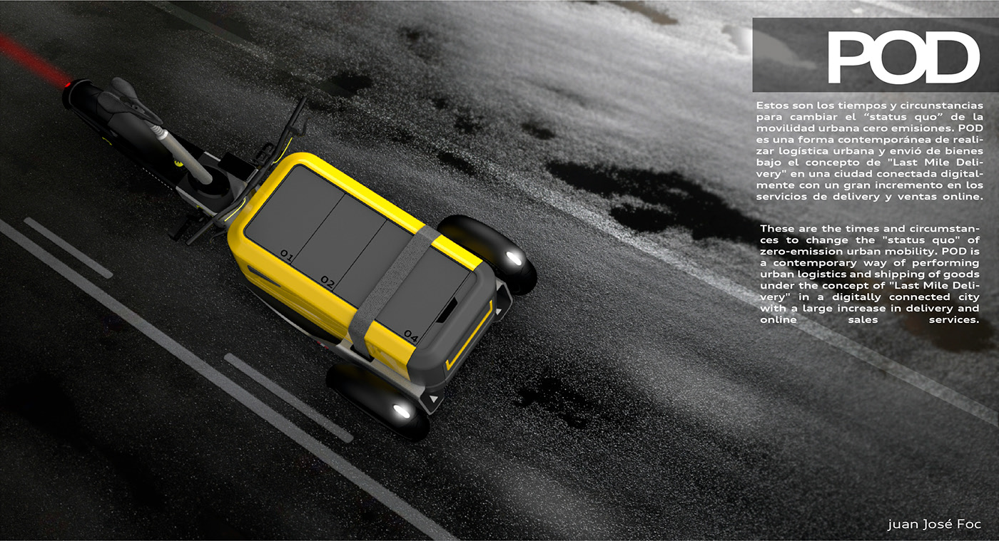 vehicle，Delivery truck，Pod，logistics，transport，conceptual design，