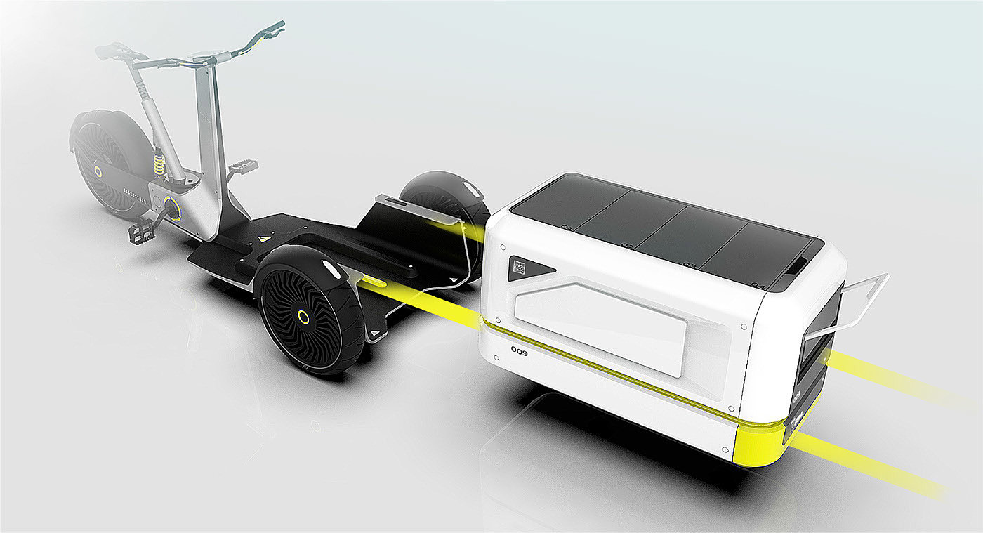 vehicle，Delivery truck，Pod，logistics，transport，conceptual design，