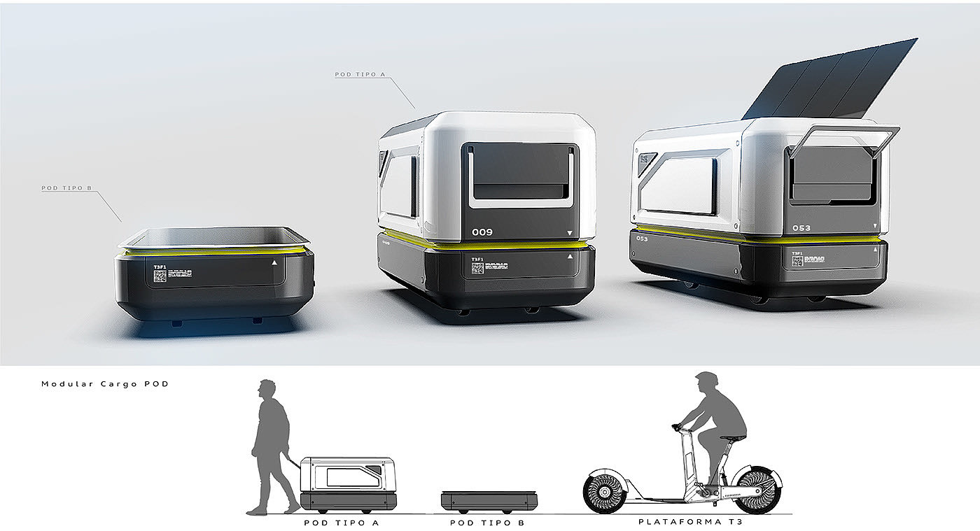 交通工具，送货车，Pod，物流，运输，概念设计，