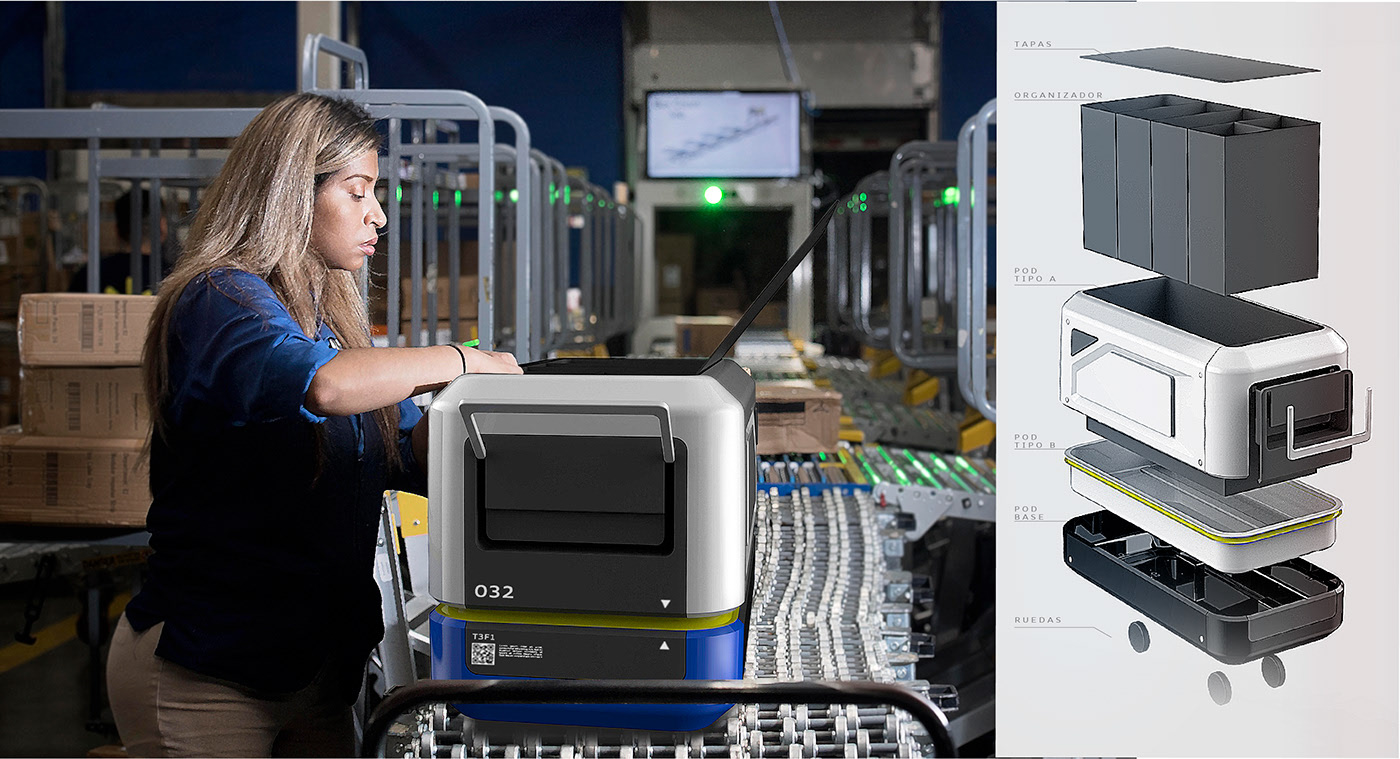 vehicle，Delivery truck，Pod，logistics，transport，conceptual design，