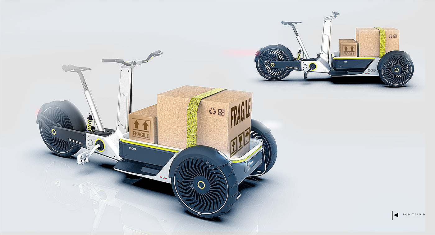 vehicle，Delivery truck，Pod，logistics，transport，conceptual design，
