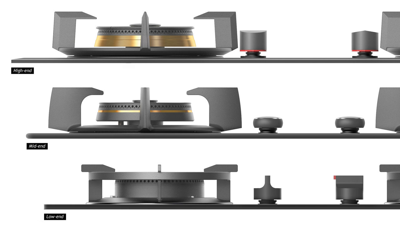 Gas stove，kitchen，3D modeling，visualization，