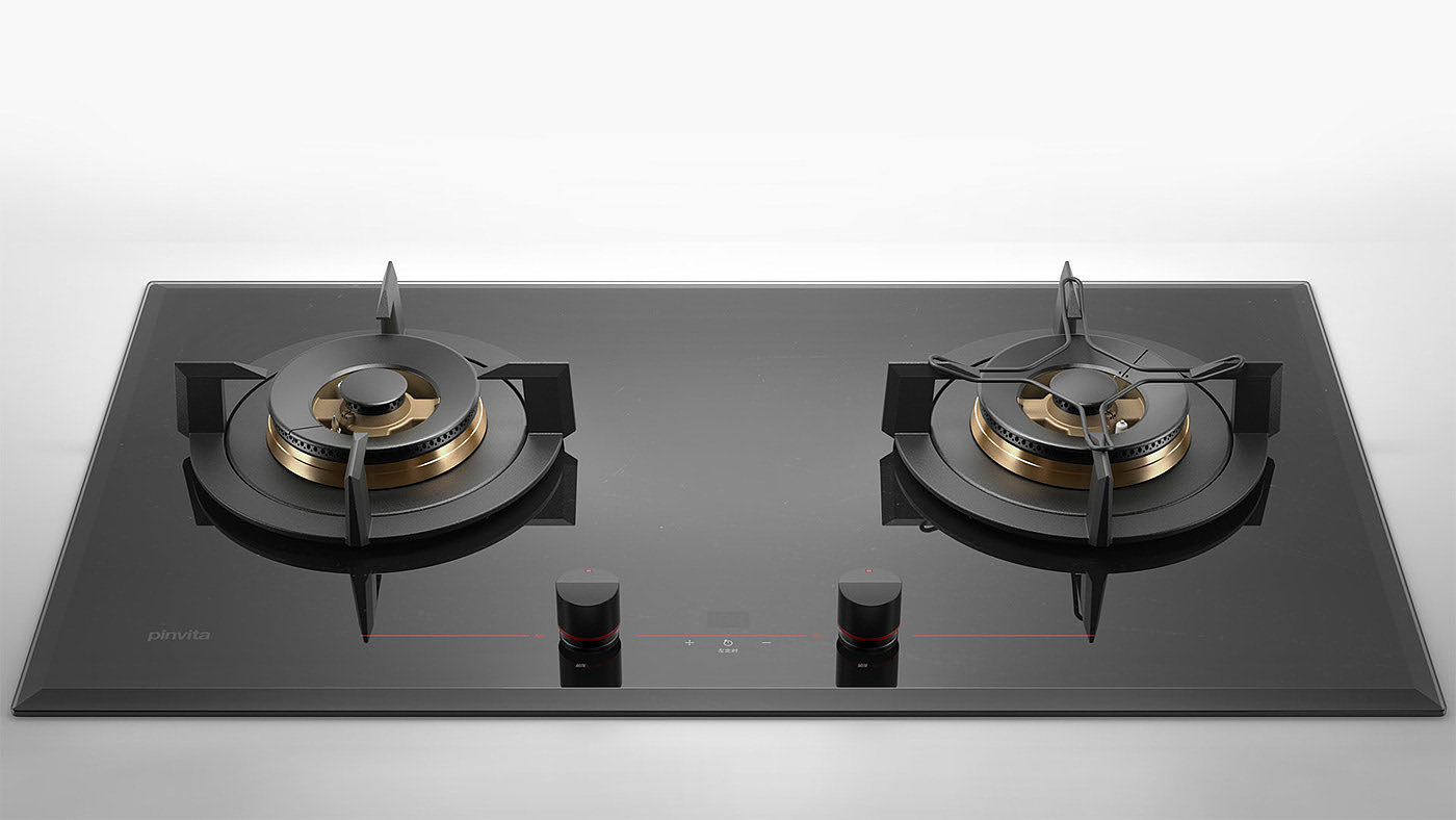 Gas stove，kitchen，3D modeling，visualization，